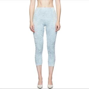 Gauntlett Cheng Blue Snakeskin Leggings